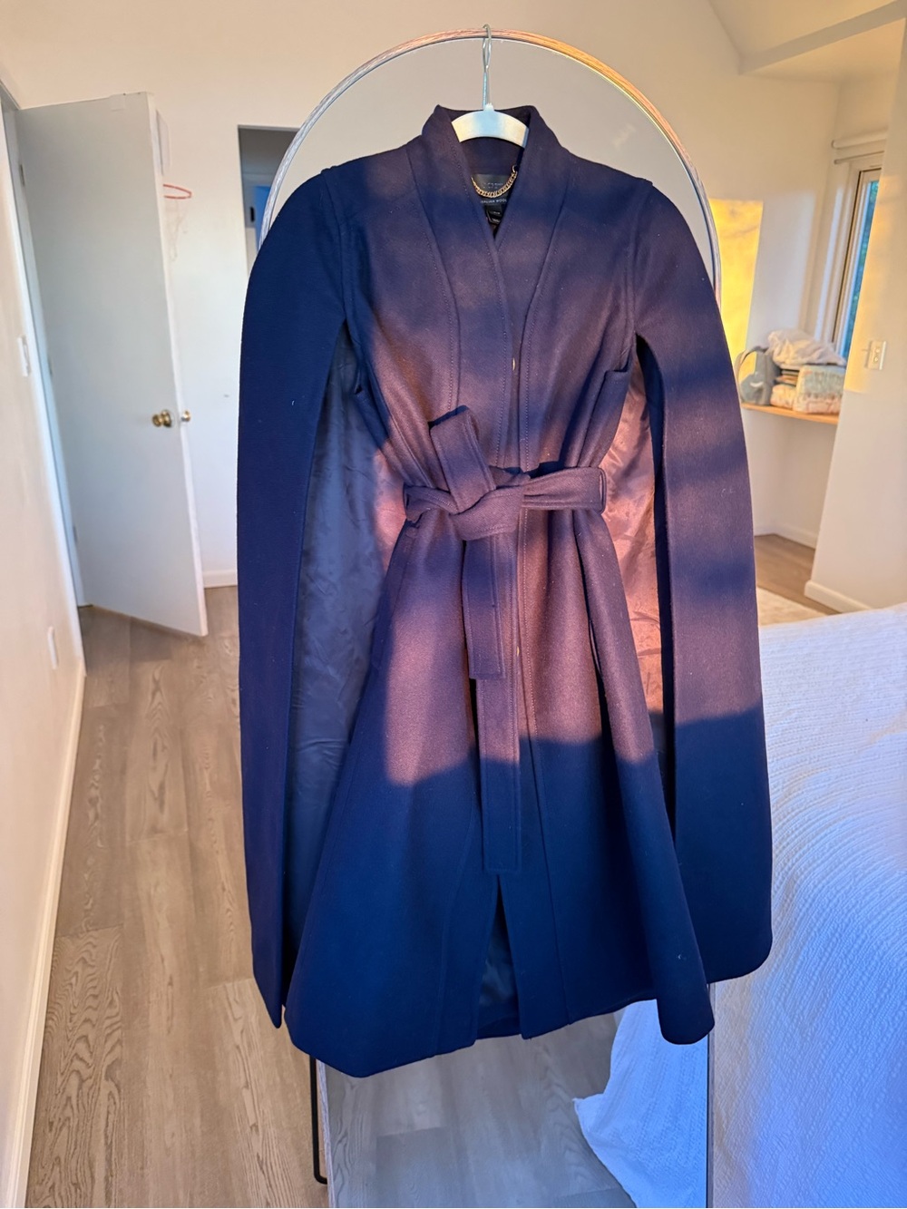 Banana Republic Navy Cape Coat - Picture 6 of 6